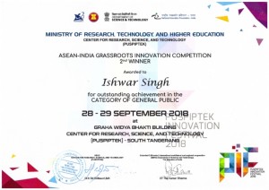 International Award, Certificate