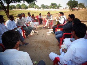 Meeting with farmers at their Farm